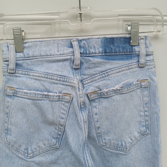 A & F 90s Straight Ultra High Rise Sz 25/0 Light Wash Blue Jeans - Picture 5 of 9